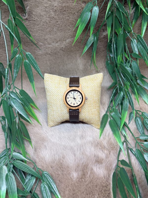 Montre Bois et Cuir – Sépia