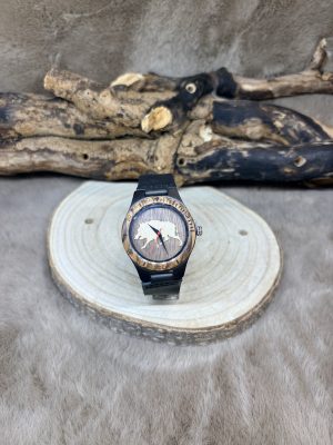 Montre Bois et Cuir – Opale