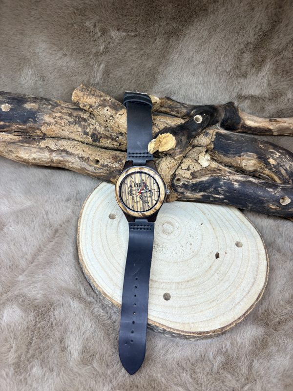 Montre Bois et Cuir – Sépia II
