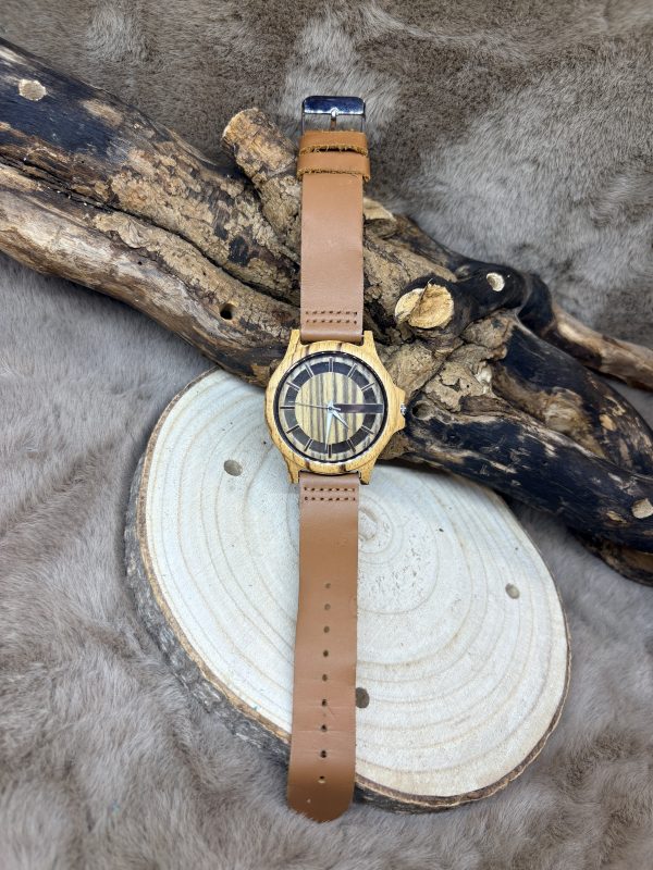 Montre Bois et Cuir – Saphir IV